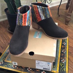 Toms Shoes - Toms Chocolate Multi Textile Boots Toms Shoes - Toms Chocolate Multi Textile Boots